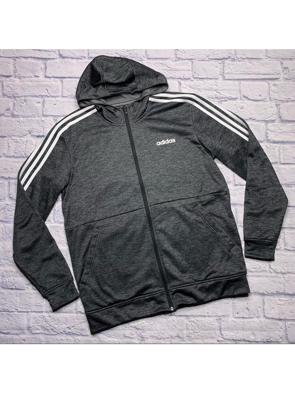 Adidas Tech Fleece Full Zip Hoodie in Gray